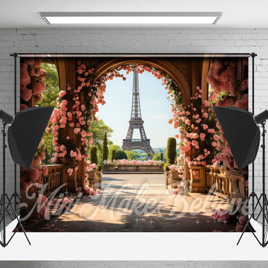 Lofaris Floral Tower Arched Corridor Photo Spring Backdrop