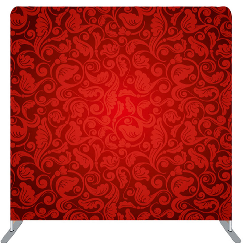 Lofaris Flower Pattern Classic Red Backdrop Cover For Decor
