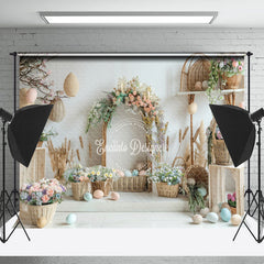 Lofaris Flowers Decorative Basket Indoor Photography Backdrop