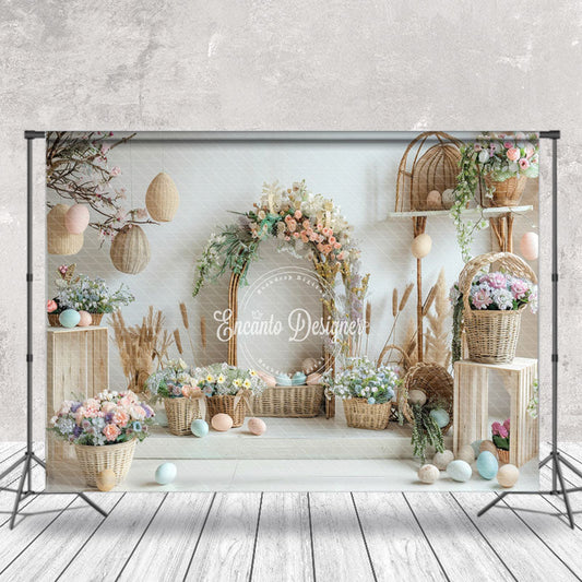 Lofaris Flowers Decorative Basket Indoor Photography Backdrop