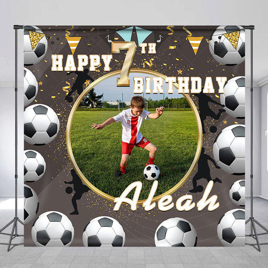 Lofaris Football Club Sports Custom Photo Boy Birthday Backdrop