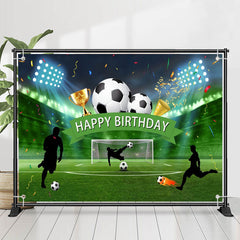 Lofaris Football Court Confetti Birthday Backdrop For Boy
