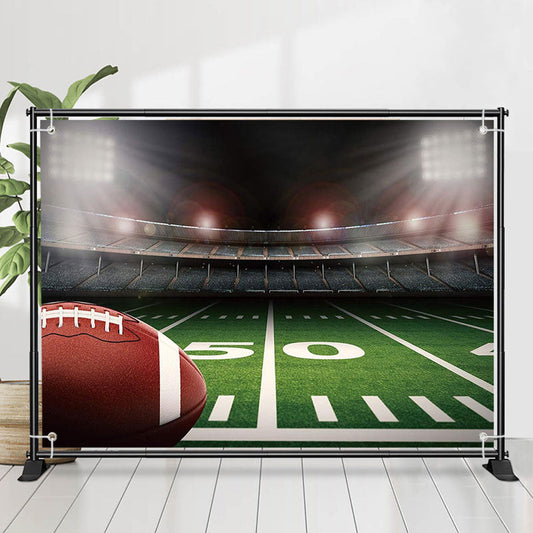 Lofaris Football Field Site Spotlight Sports Party Backdrop