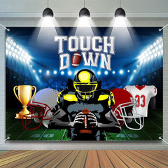Lofaris Football Field Strong Player Touch Down Backdrop