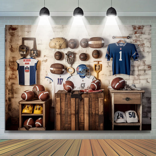 Lofaris Football Sport Birthday Photo Backdrop For Boys