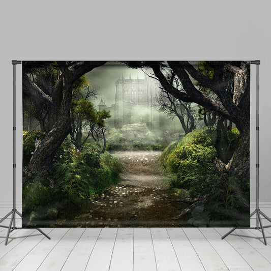 Lofaris Forest Scenery Castle Tree Fantastic Photo Backdrop