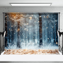 Lofaris Forest Snow Winter Bokeh Backdrop For Photo Studio