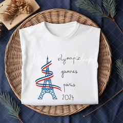 Lofaris France Flag Paris 2024 Eiffel Tower Olympic Tshirt