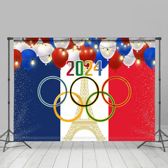 Lofaris French Flag Balloon Olympic Games Sports Backdrop