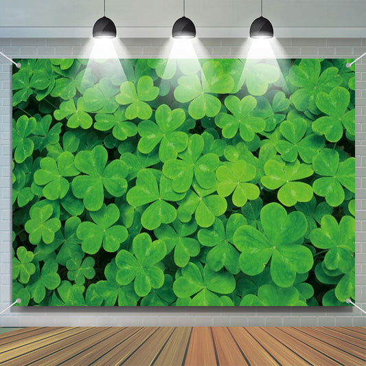 Lofaris Fresh Green Clovers Plant St Patricks Day Backdrop