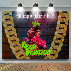 Lofaris Fresh Princess Hip Hop Brick Wall Birthday Backdrop