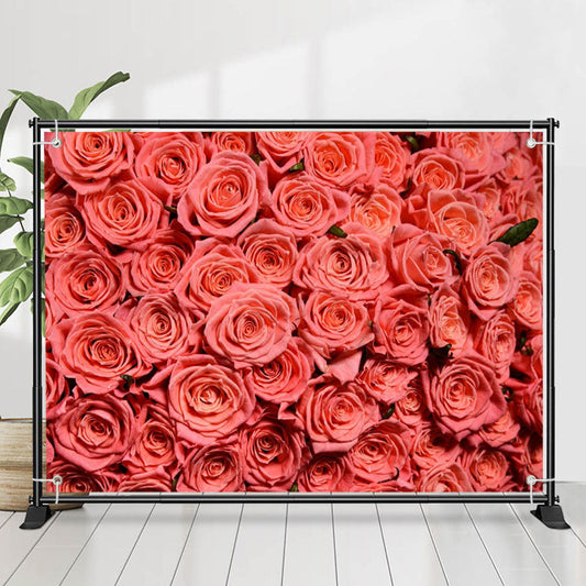 Lofaris Fresh Red Roses Photograph Valentines Day Backdrop