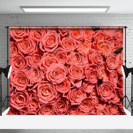 Lofaris Fresh Red Roses Photograph Valentines Day Backdrop