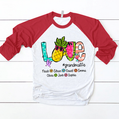 Lofaris Fruits Love Holiday Grandma Custom Baseball Shirt
