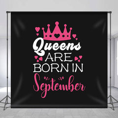 Lofaris Fuchsia Crown Queen Custom Birthday Backdrop For Girls