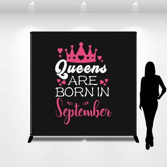 Lofaris Fuchsia Crown Queen Custom Birthday Backdrop For Girls