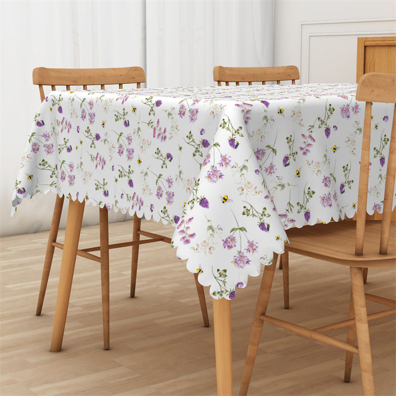 Full Of Lavender Flowers Rectangle Tablecloth - Lofaris