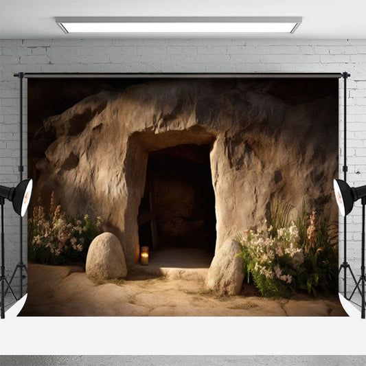 Lofaris Furtive Stone Cavern Grotto Brushwood Brown Backdrop