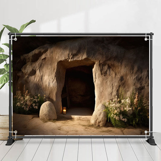 Lofaris Furtive Stone Cavern Grotto Brushwood Brown Backdrop