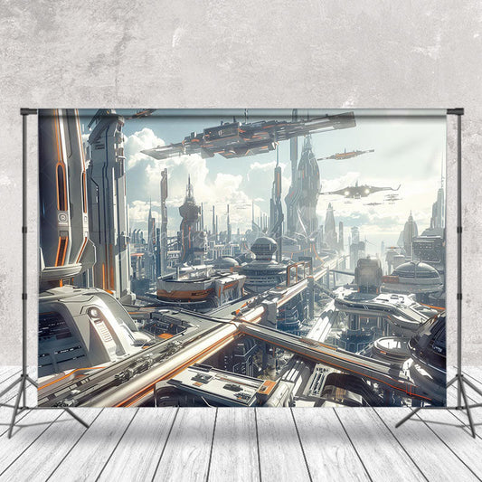 Lofaris Future City Craft War Birthday Backdrop For Photo