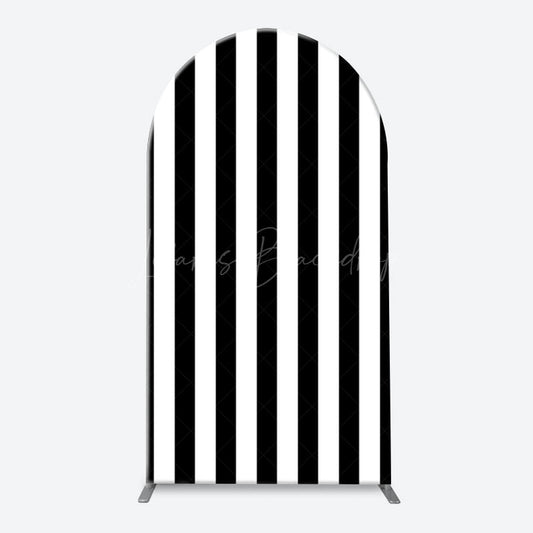 Lofaris Gentle Man Black and White Birthday Arch Backdrop