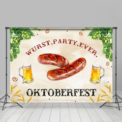 Lofaris German Wurst Party Ever Oktoberfest Backdrop Decor