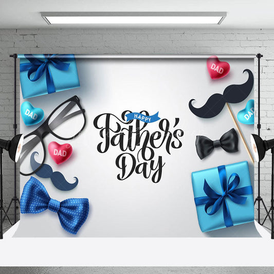 Lofaris Gift Beard Glasses Love Bow Tie Fathers Day Backdrop