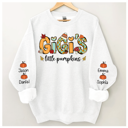 Lofaris Gigi¡¯s Little Pumpkin Autumn Sweatshirt Custom Grandma & Kids Fall Gift TH