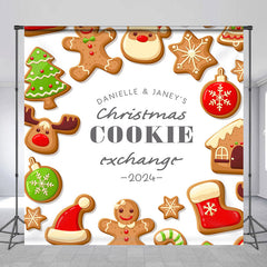 Lofaris Gingerbread Man Santa Custom Christmas Cookie Backdrop