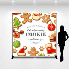 Lofaris Gingerbread Man Santa Custom Christmas Cookie Backdrop