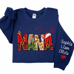 Lofaris Gingerbread Santa Nana Custom Christmas Sweatshirt