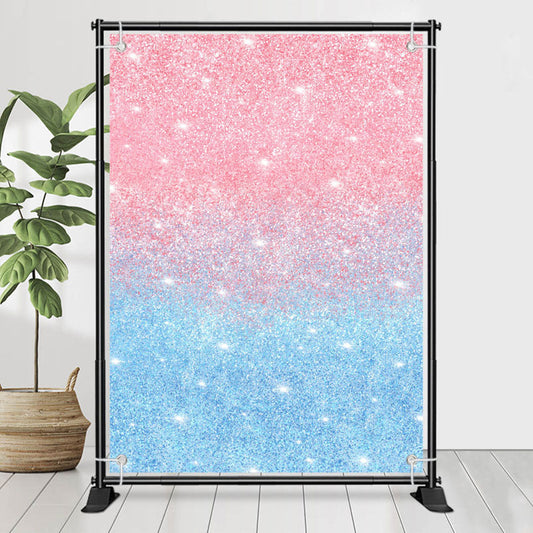 Lofaris Glitter Blue Pink Sequins Simple Birthday Backdrop