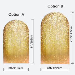 Lofaris Glitter Gold Dance Party Double Sided Arch Backdrop