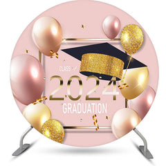 Lofaris Glitter Light Pink Class 2023 Graduation Circle Backdrop