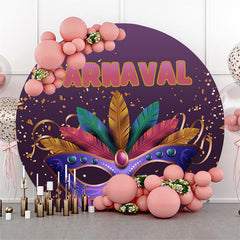 Lofaris Glitter Masquerade Carnaval Round Party Backdrop Kit