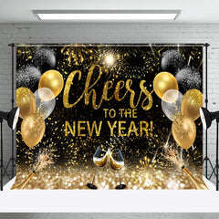 Lofaris Glitter Sparkle Cheers To The New Year Backdrop