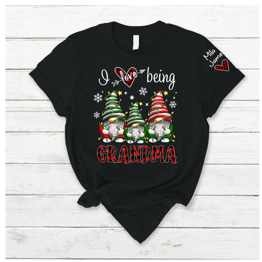 Lofaris Gnom Chirtsmas I Love Being Grandma Kids T - Shirt