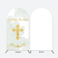 Lofaris God Bless This Child Watercolor Baby Shower Backdrop