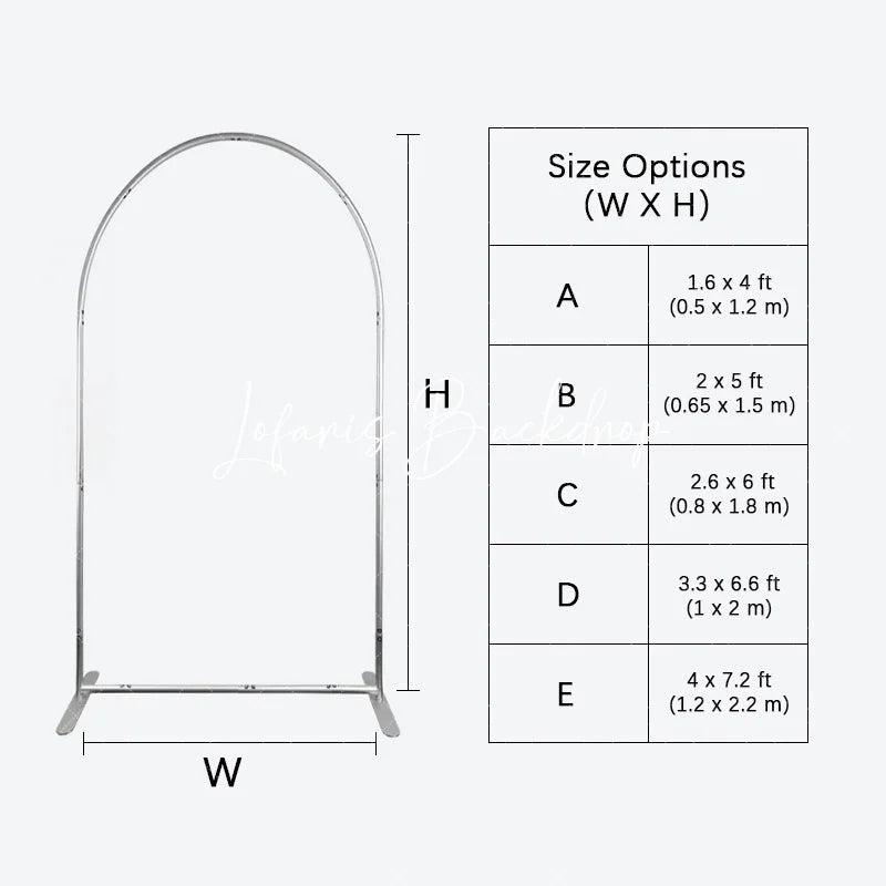 Lofaris Silver Wedding Backdrop Flower Arch Frame Party Decor