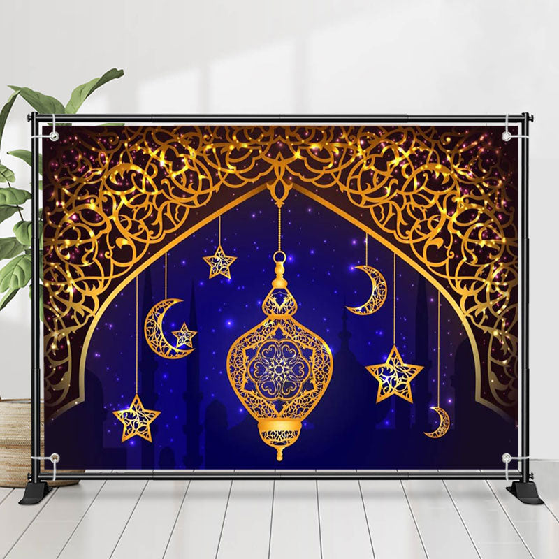 Lofaris Gold Accessories Pendant Lantern Ramadan Backdrop