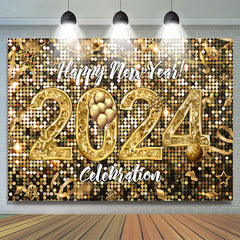 Lofaris Gold Bokeh Balloon Happy New Year Celebration Backdrop
