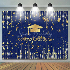 Lofaris Gold Bright Star 2022 Congratulation Dark Blue Backdrop