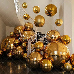 Lofaris Gold Giant Inflatable Mirror Ball Reflective