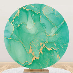 Lofaris Gold Gilt Green Abstract Marble Texture Backdrop
