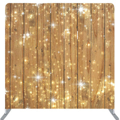 Lofaris Gold Glitter Brown Wood Backdrop Cover For Party Decor