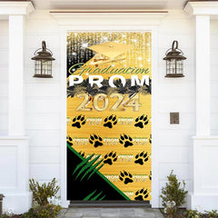 Lofaris Gold Glitter Prom 2024 Graduation Door Cover
