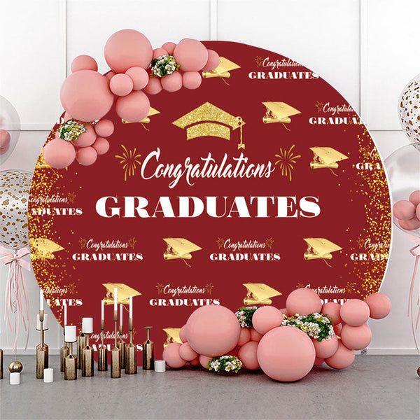 Graduation Background Red And Gold