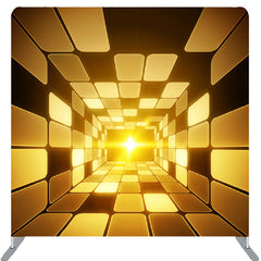 Lofaris Gold Metal Shining Corrider Fabirc Backdrop Cover