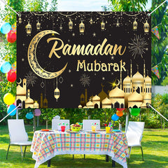 Lofaris Gold Palace Sparks Moon Ramadan Mubarak Backdrop