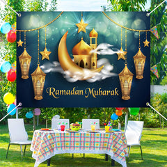 Lofaris Gold Pendant Lantern Stars Moon Palace Ramadan Backdrop
